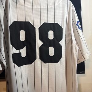 Diamond Supply Co. White and Black Striped Jersey